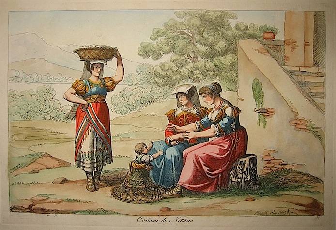 Pinelli Bartolomeo (1781-1835) Costumi di Nettuno 1809 Roma  